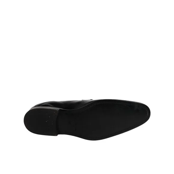 Dolce & Gabbana Black Leather Lace Up Derby Formal Shoes